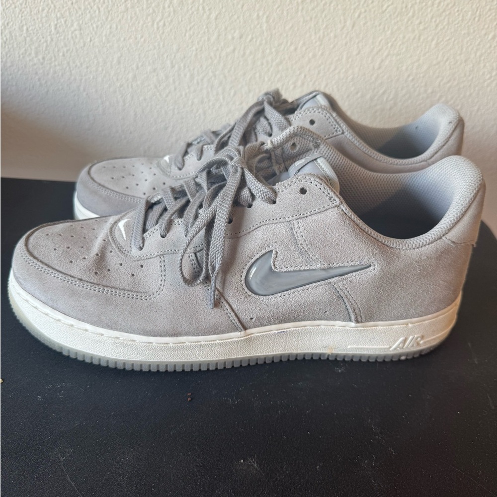 Size 12 - Nike Air Force 1 Jewel Color of the Month - Light Smoke Grey Pre-owned